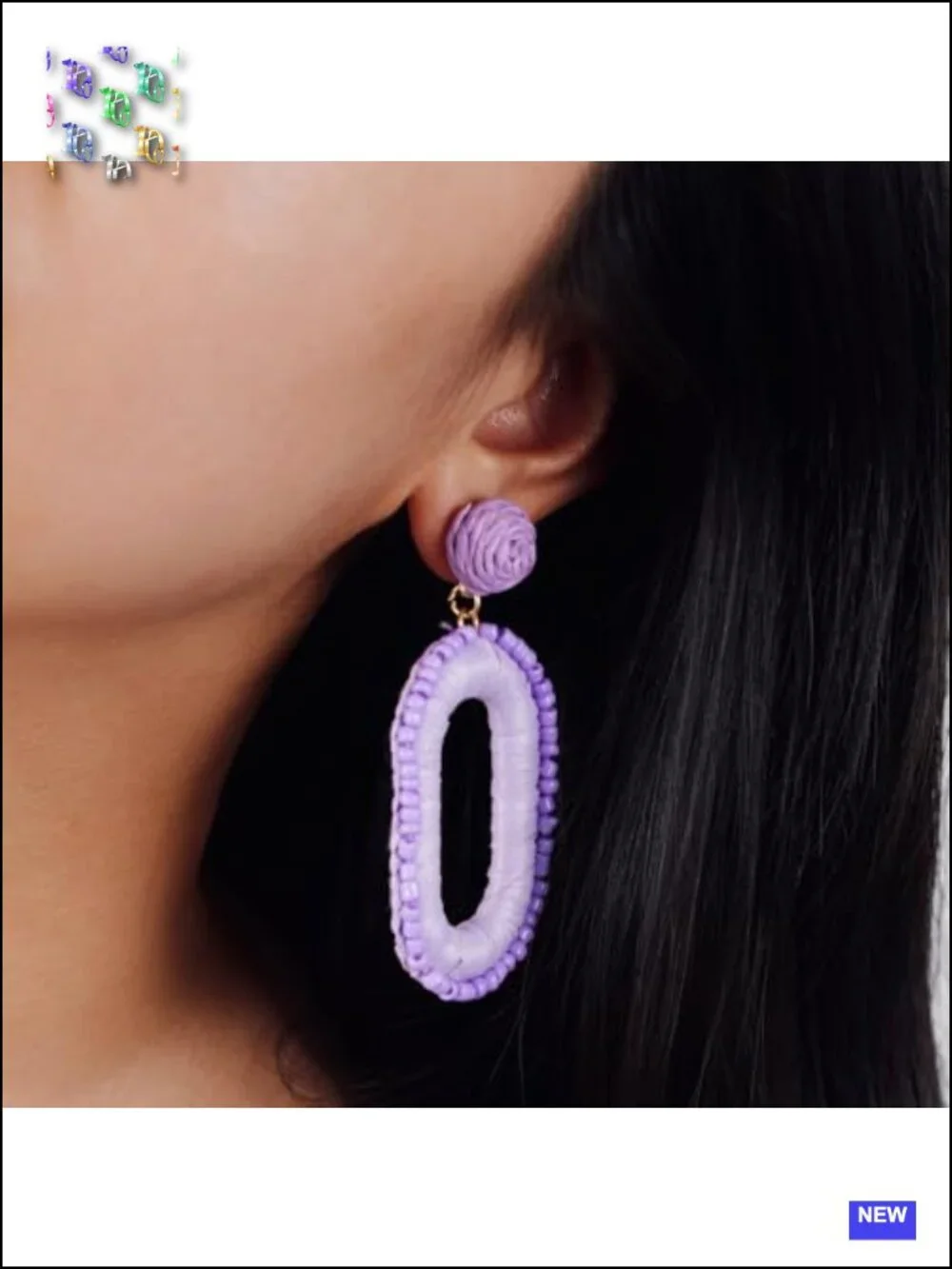 Boho Beaded Raffia Drop Earrings Statement Square Dangle Summer Jewelry